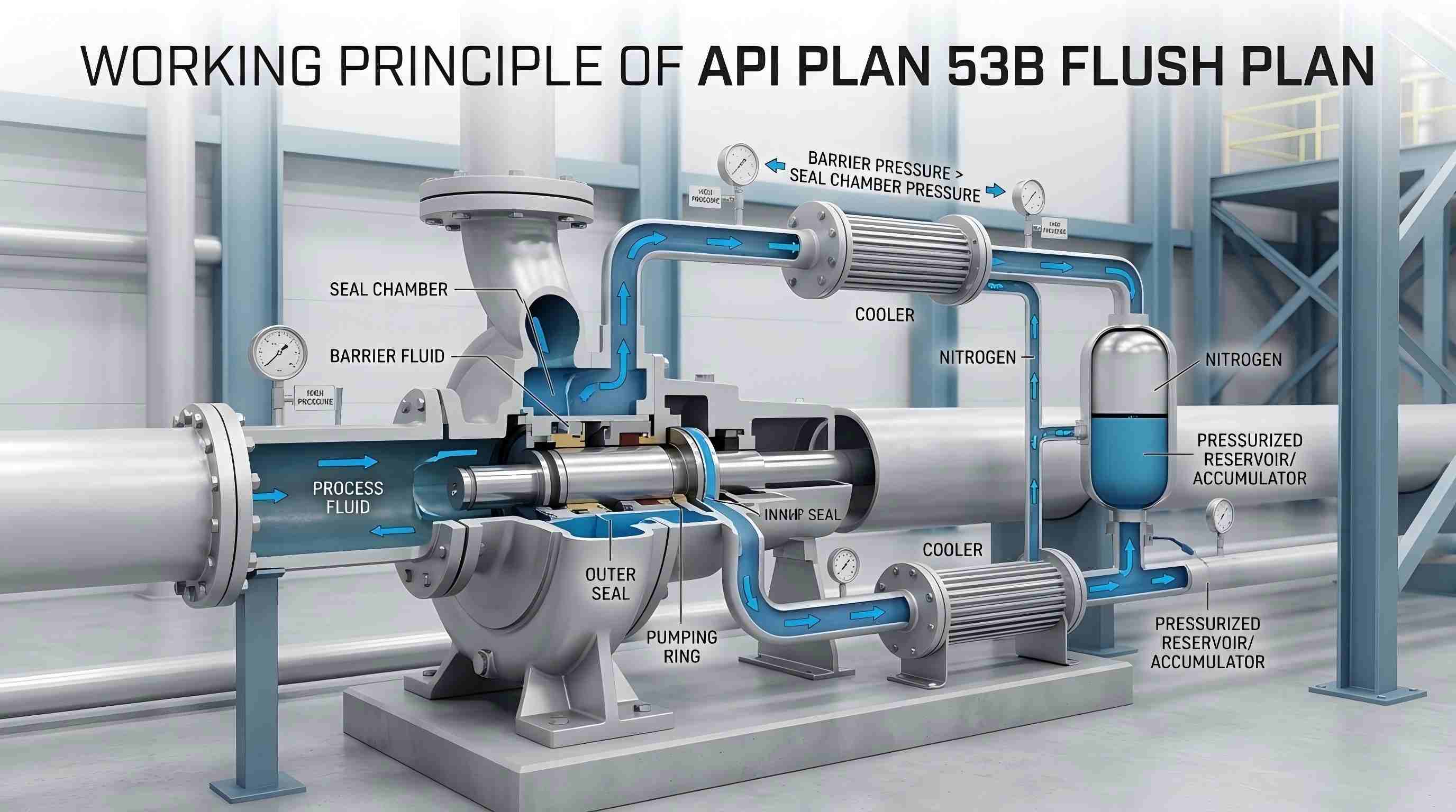 API প্ল্যান 53B ফ্লাশ প্ল্যানের কাজের নীতি